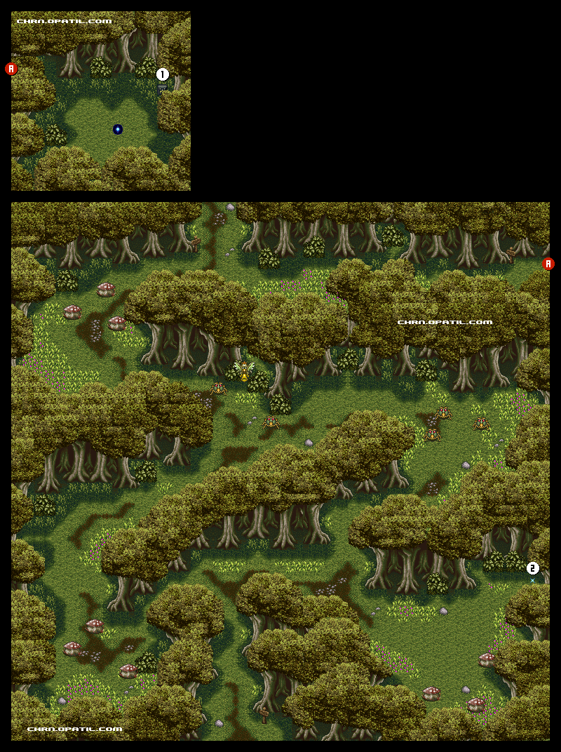 ガルディアの森 マップ画像：クロノ・トリガー 攻略